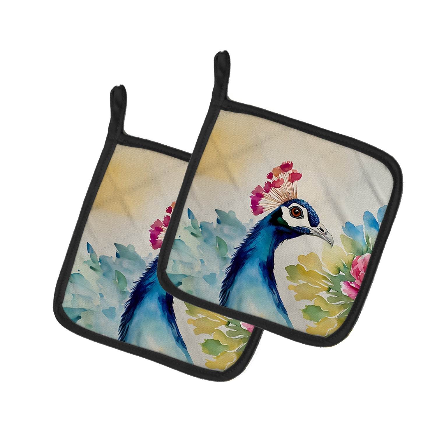 Peacock Pair of Pot Holders - Loft&Timber
