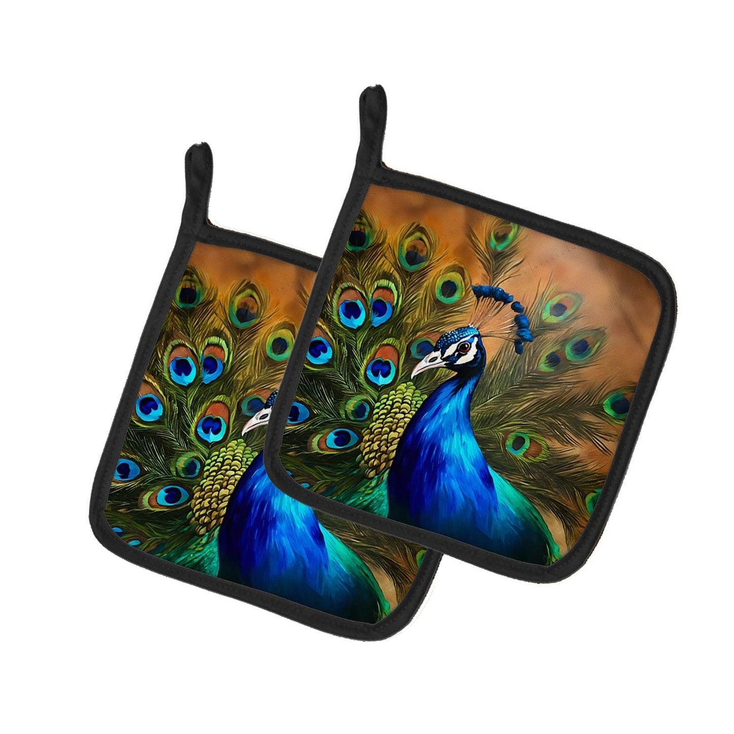 Peacock Pair of Pot Holders - Loft&Timber