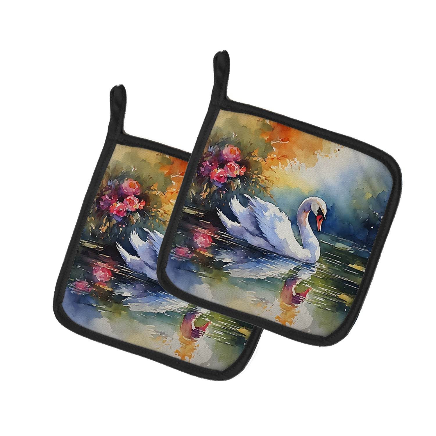 Swan Pair of Pot Holders - Loft&Timber