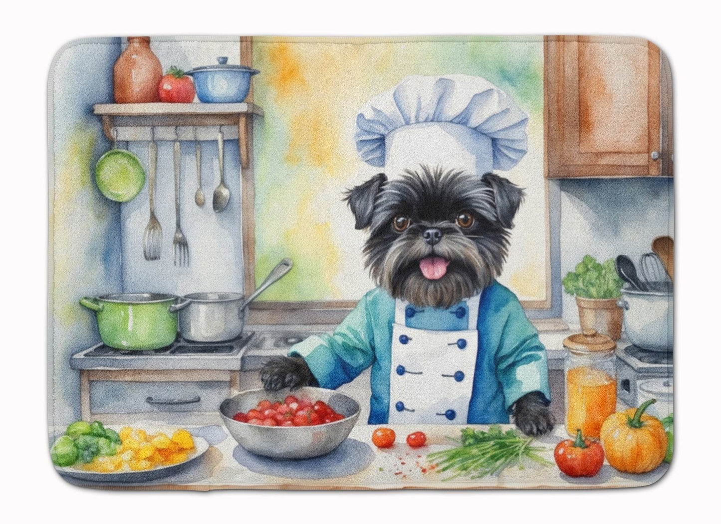 Affenpinscher The Chef Memory Foam Kitchen Mat - Loft&Timber
