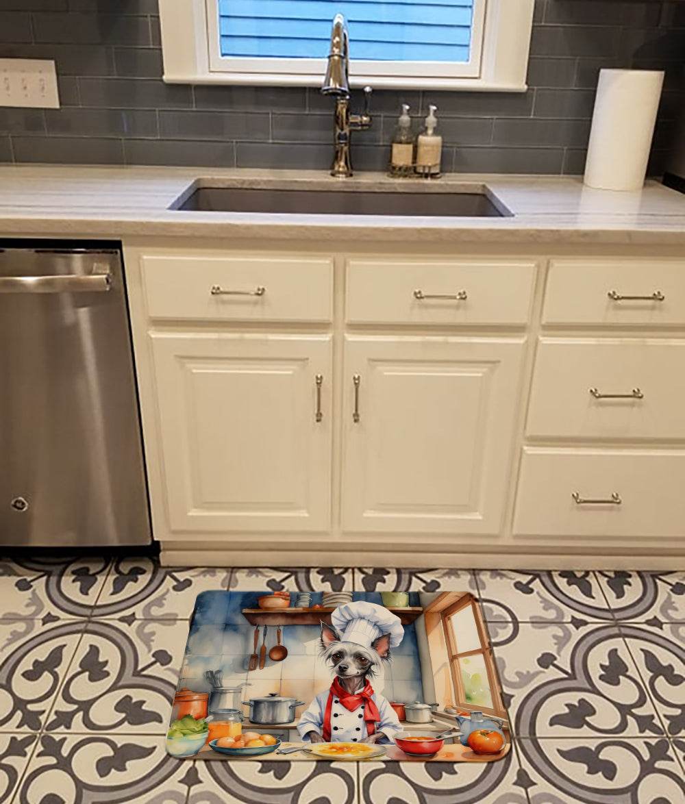 Chinese Crested The Chef Memory Foam Kitchen Mat - Loft&Timber