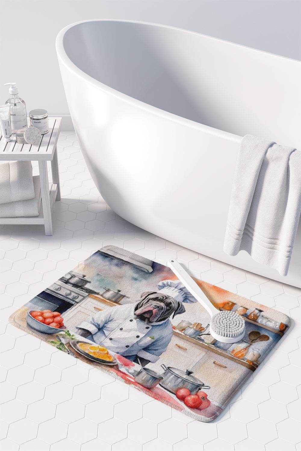 Neapolitan Mastiff The Chef Memory Foam Kitchen Mat - Loft&Timber