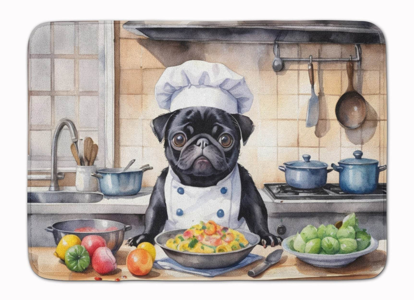 Pug The Chef Memory Foam Kitchen Mat - Loft&Timber