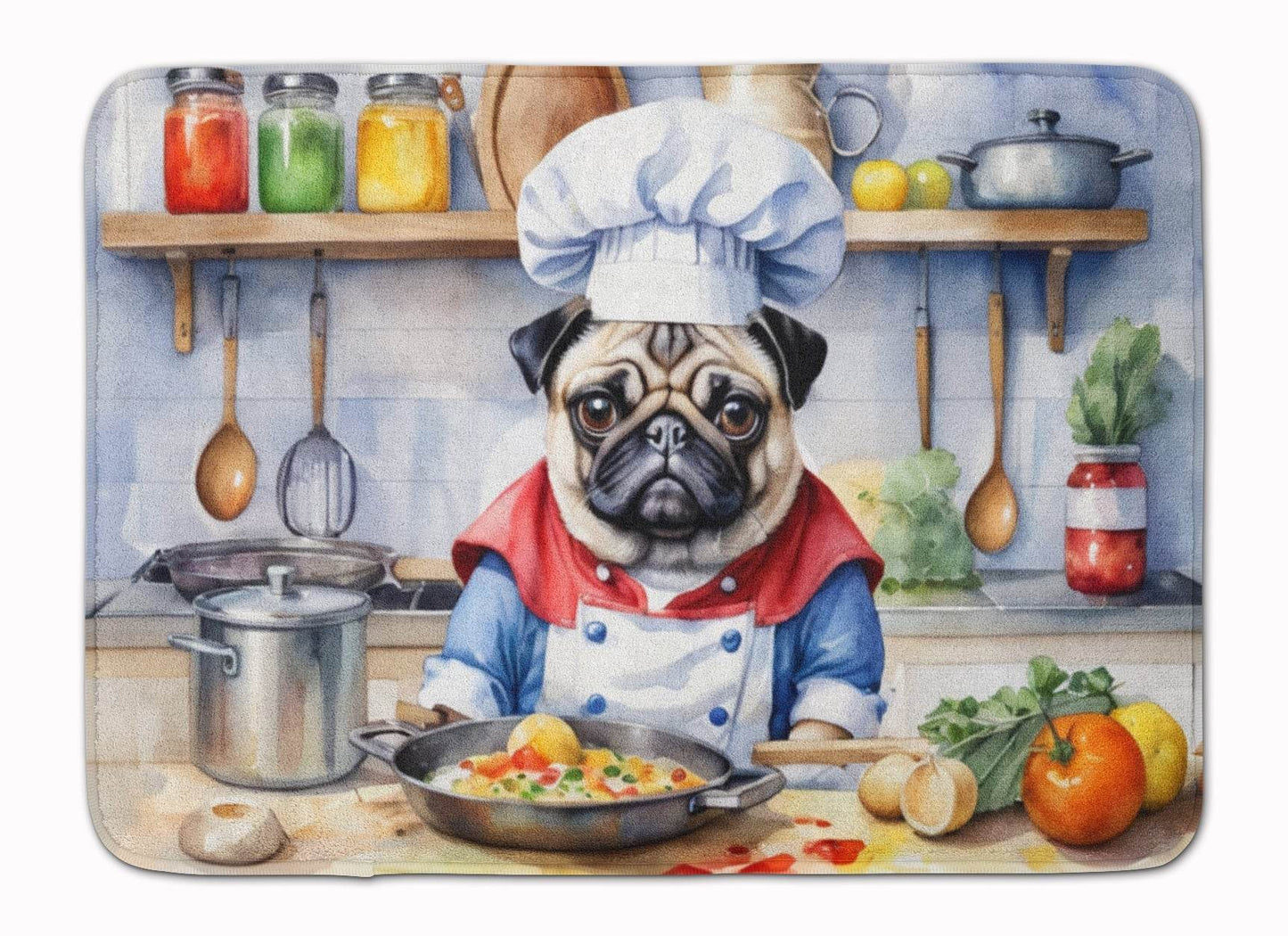 Pug The Chef Memory Foam Kitchen Mat - Loft&Timber