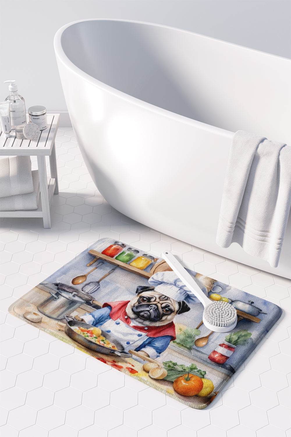Pug The Chef Memory Foam Kitchen Mat - Loft&Timber