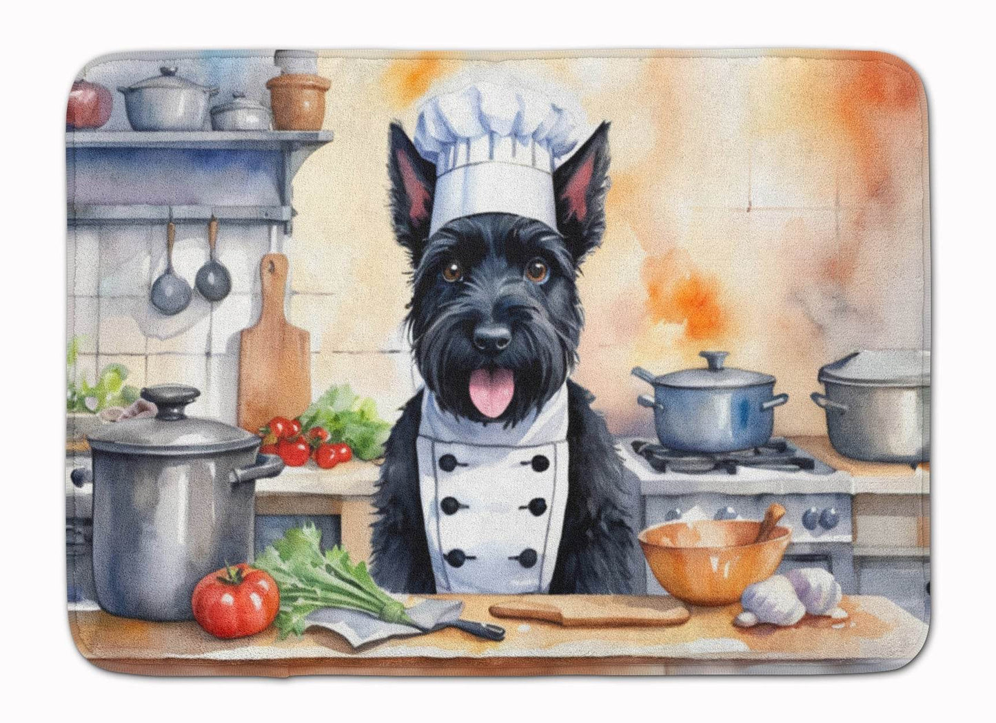 Scottish Terrier The Chef Memory Foam Kitchen Mat - Loft&Timber