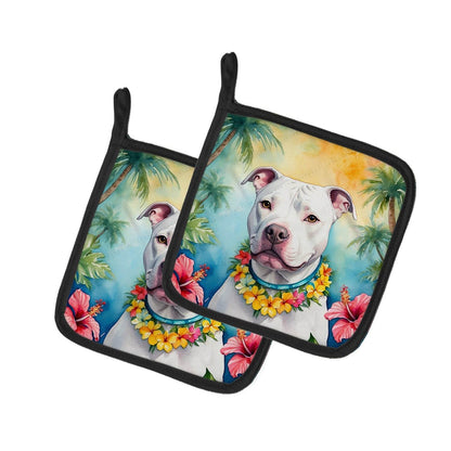 Pit Bull Terrier Luau Pair of Pot Holders - Loft&Timber