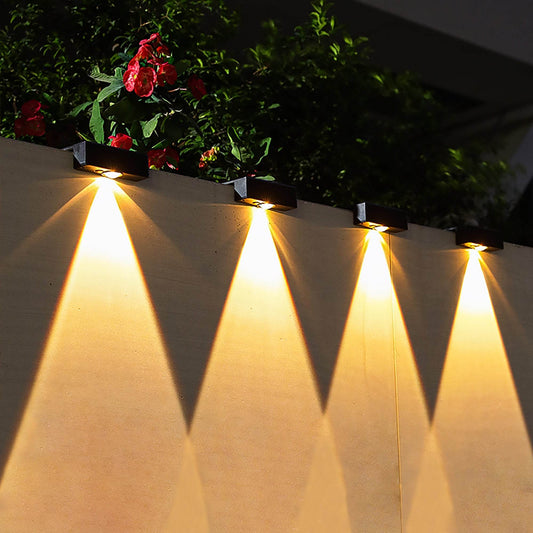 4-Pack Outdoor Solar Powered Deck Lights Wall Lamp - Loft&Timber