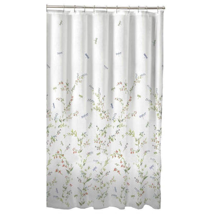 Floral Dragonfly Polyester Machine Washable Shower Curtain - Loft&Timber