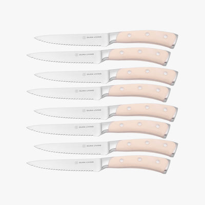 Elite Set of 8 Steak Knives - Cream - Loft&Timber