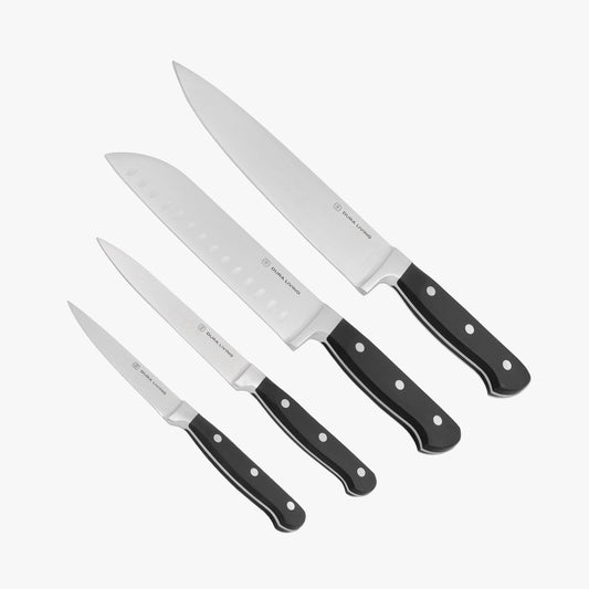 Superior 4 Piece Kitchen Knife set - Black - Loft&Timber