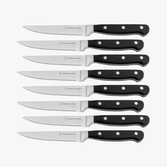 Superior Set of 8 Steak Knives - Black-0
