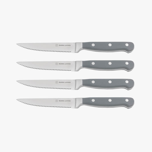 Superior Set of 4 Steak Knives - Gray - Loft&Timber