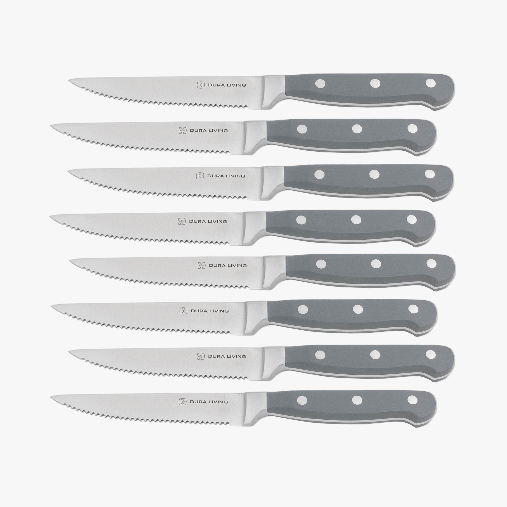 Superior Set of 8 Steak Knives - Gray - Loft&Timber