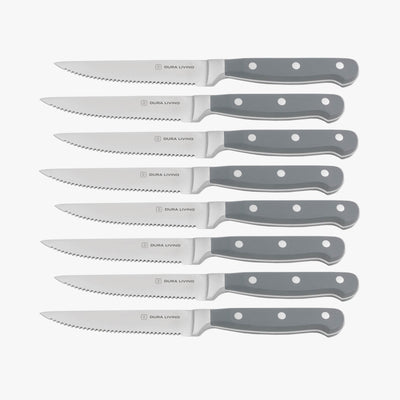 Superior Set of 8 Steak Knives - Gray - Loft&Timber