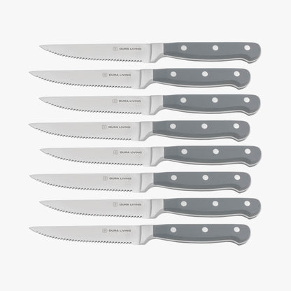 Superior Set of 8 Steak Knives - Gray - Loft&Timber