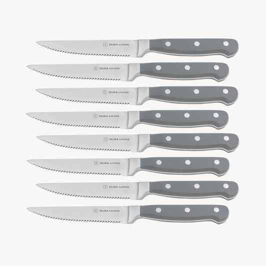Superior Set of 8 Steak Knives - Gray - Loft&Timber