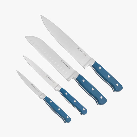 Superior 4 Piece Kitchen Knife set - Royal Blue - Loft&Timber