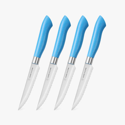 EcoCut 4 Piece Steak Knife Set, Blue - Loft&Timber
