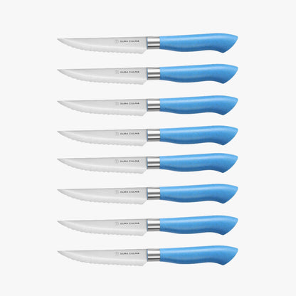 EcoCut 8 Piece Steak Knife Set, Blue - Loft&Timber