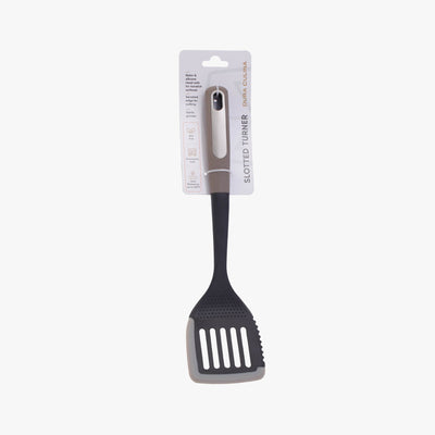 Silicone Scratch and Heat Resistance Edge Slotted Turner, Grey - Loft&Timber