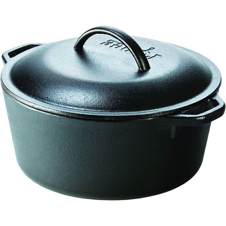 5-Piece Cast Iron Cookware Set with Dutch Oven Griddle and Skillets Made in USA - Loft&Timber