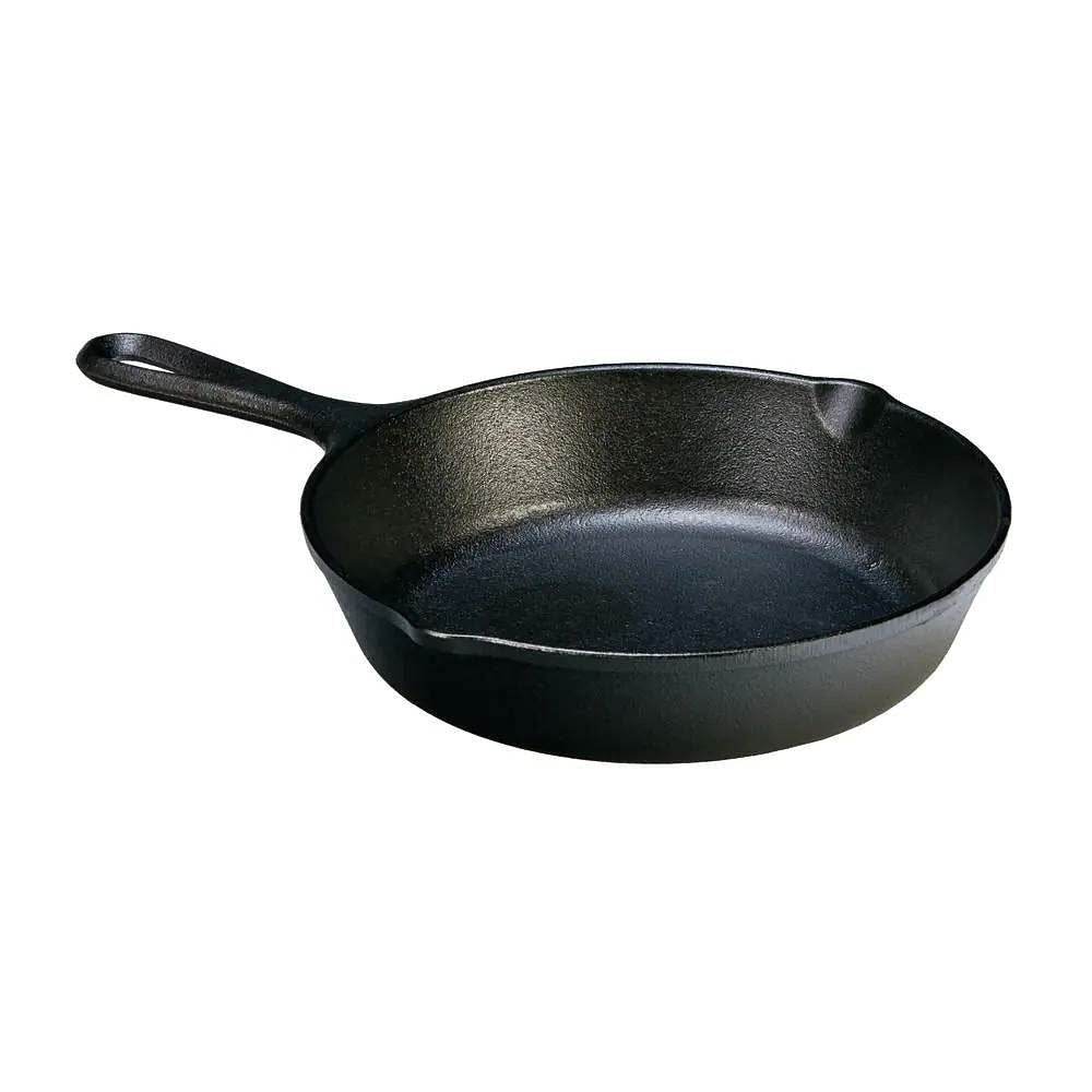 8-inch Pre-Seasoned Cast Iron Skillet Frying Pan with Pour Spouts Made in USA - Loft&Timber