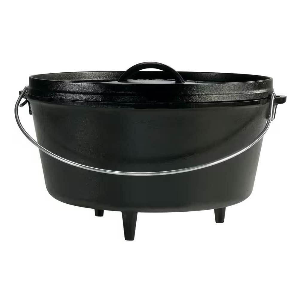 8-Quart Deep Seasoned Cast Iron Dutch Oven with Lid and Metal Handle - Loft&Timber