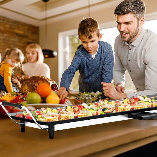 35 Inch Electric Griddle with Adjustable Temperature - Loft&Timber