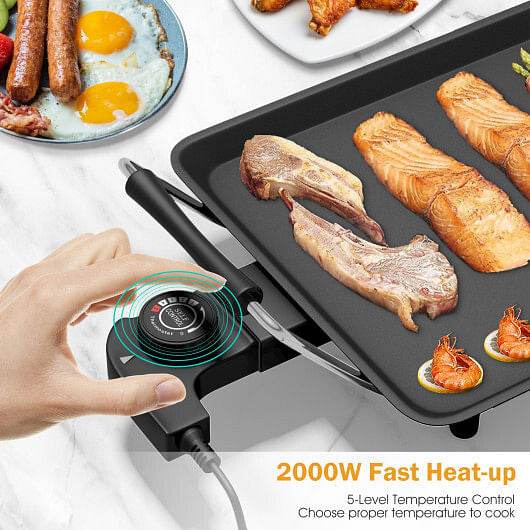 35 Inch Electric Griddle with Adjustable Temperature - Loft&Timber