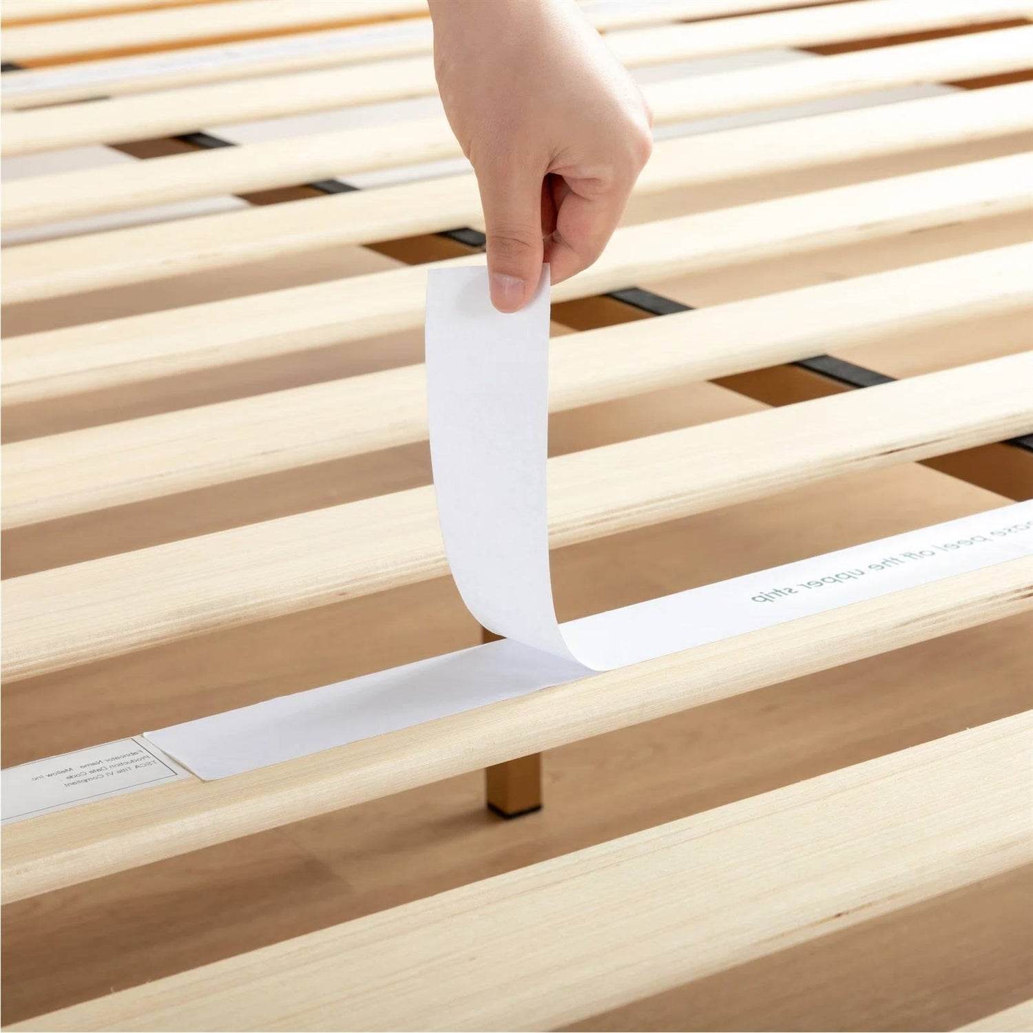 Full size Solid Wood Platform Bed Frame in Natural Wooden Finish - Loft&Timber