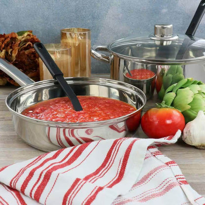 5-Piece Stainless Steel Cookware Set with 4-Qt. Dutch Oven Saucepan and Spatula - Loft&Timber