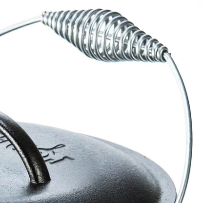 5-Quart Seasoned Cast Iron Dutch Oven with Lid and Spiral Wire Handle-2