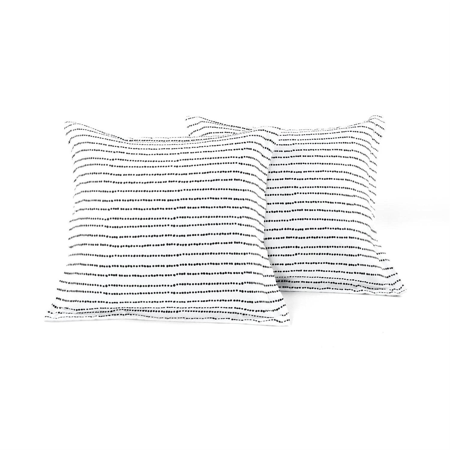 Full/Queen Scandinavian Chevron 5 Piece Black White Lightweight Comforter Set - Loft&Timber