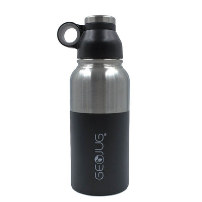 Brentwood GeoJug 40oz Stainless Steel Vacuum Insulated Water Bottle, Black - Loft&Timber