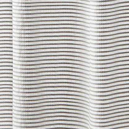 72-inch Grey and White Stripes Cotton Shower Curtain with Tassels - Loft&Timber