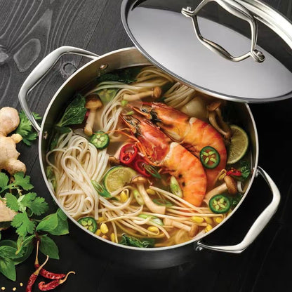 Stainless Steel Tri-Ply Clad 5-Quart Dutch Oven with Lid-0