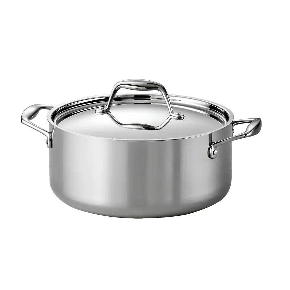 Stainless Steel Tri-Ply Clad 5-Quart Dutch Oven with Lid - Loft&Timber