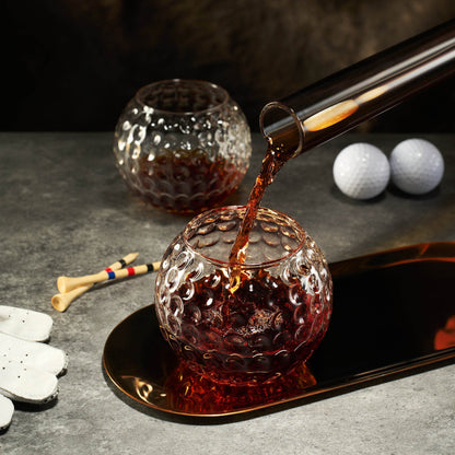 Golf Club Whiskey Decanter and 2 Liquor Glasses - 29 OZ Decanter & 15 OZ Glass Set - Golf Stick Gifts for Men, Unique Liquor Decanter Set - Bourbon, Scotch Decanter for Alcohol, Golfer Gifts for Dad - Loft&Timber