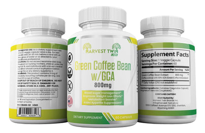 Green Coffee Bean w/GCA - 800mg - Loft&Timber