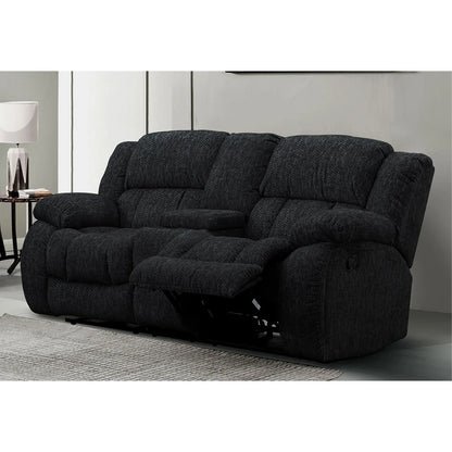HMS 77" Black Manual Reclining Loveseat - Loft&Timber