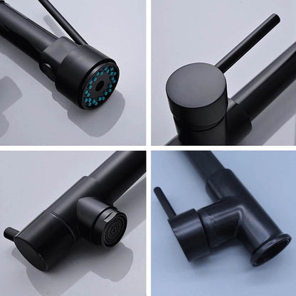 DQOK Black Brushed Spring Pull Down Kitchen Sink Faucet - Loft&Timber
