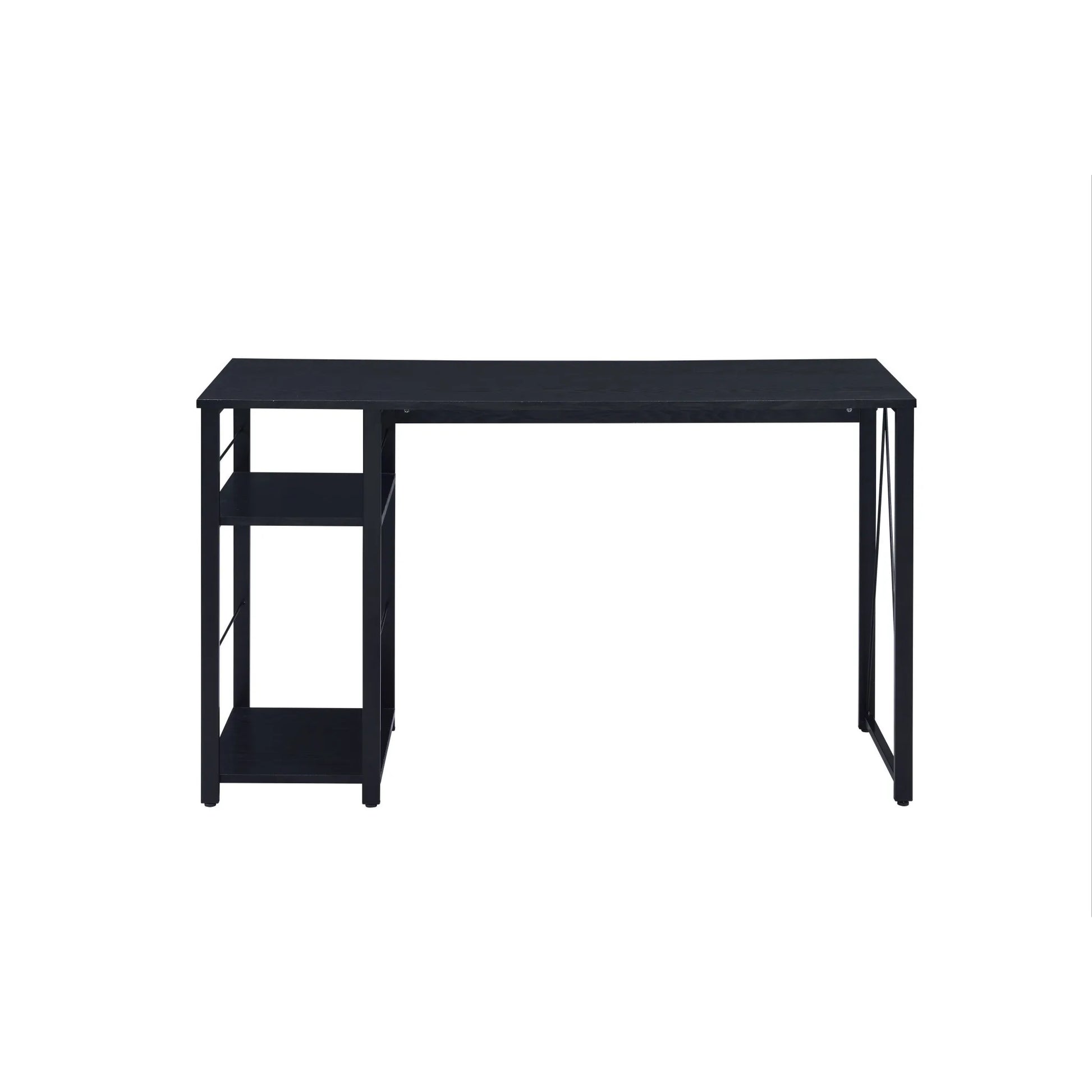 HMS 47" Simple Design Black Wooden Desk - Loft&Timber