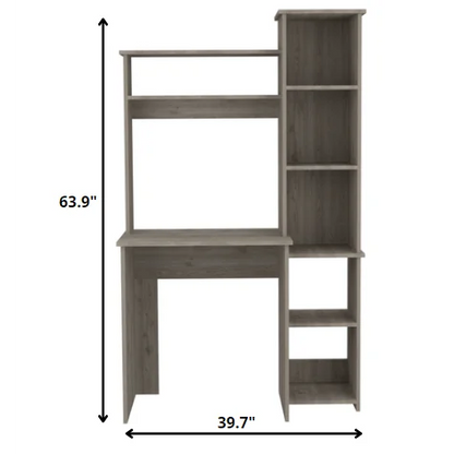 HMS 40" Light Gray Wood Computer Desk - Loft&Timber