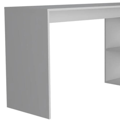 HMS 60" White Modern L-Shaped Computer Desk - Loft&Timber
