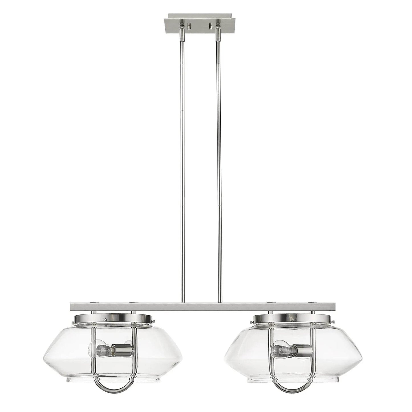 HMS Garner 4-Light Modern Satin Nickel Island Pendant - Loft&Timber