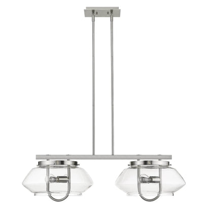 HMS Garner 4-Light Modern Satin Nickel Island Pendant - Loft&Timber