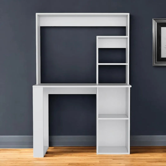 HMS 39" Portable White Wood Computer Desk - Loft&Timber