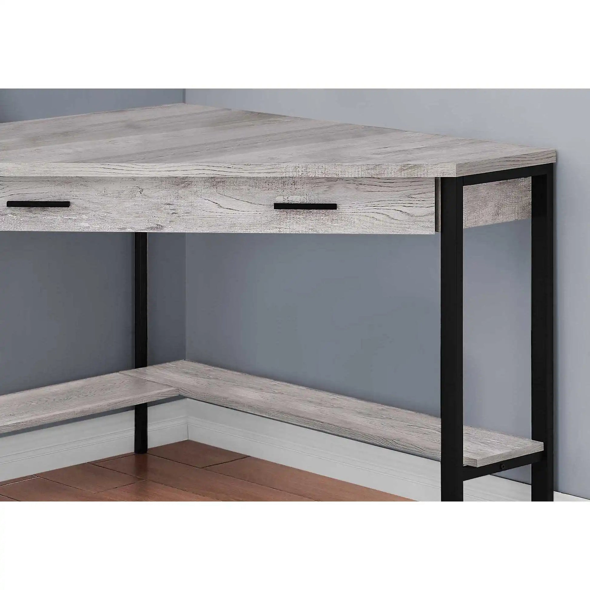 HMS 42" Modern Rustic Steel Computer Desk - Loft&Timber