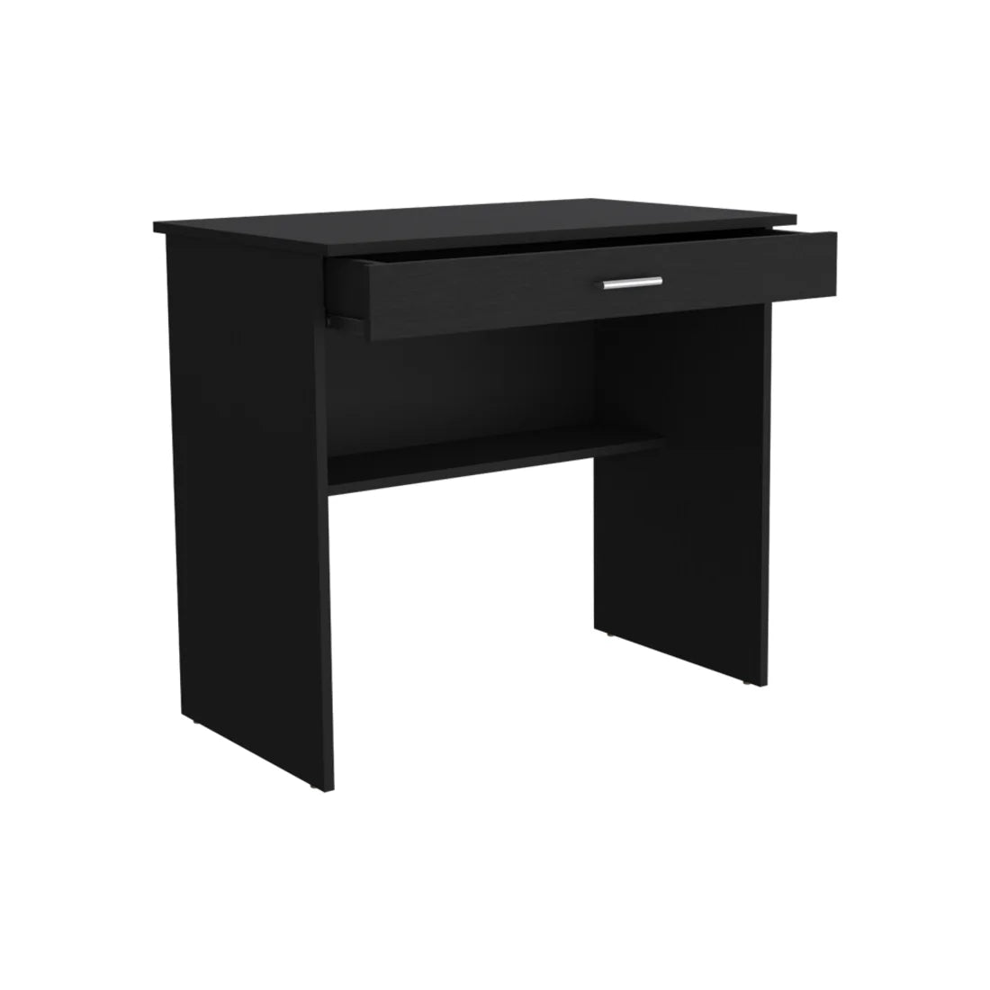 HMS 32" Black Wood Computer Desk with Drawer - Loft&Timber